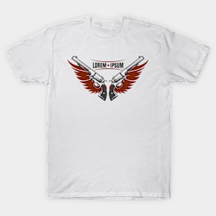 Revolvers with wings emblem T-Shirt